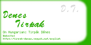 denes tirpak business card